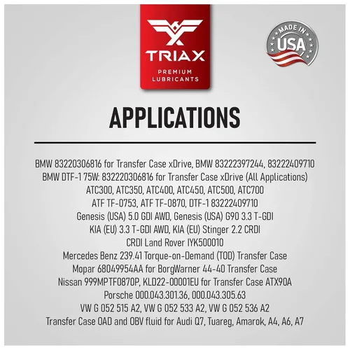 Vista 7 de TRIAX DTF-1 - Fluido de caja de transferencia profesional totalmente sintético, llenado de por vida, para todas las estaciones hasta -60 F