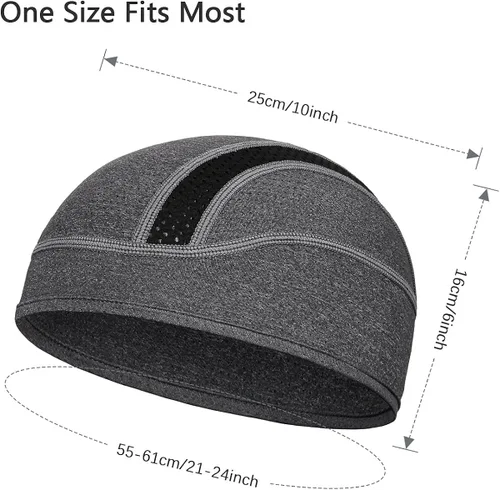Vista 5 de Gorro de calavera para casco con forro de malla, para hombres y mujeres, se adapta debajo de los cascos