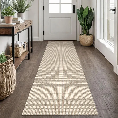 Vista 51 de EARTHALL Alfombra tejida de 2 x 3 pies, lavable para entrada, alfombra trenzada antideslizante, alfombra para puerta interior y exterior, alfombra
