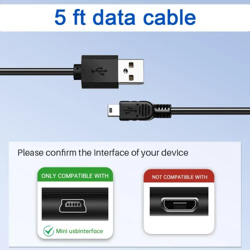Vista 6 de Estuche rígido de transporte con cable de datos de cargador de alimentación para calculadora gráfica Texas Instruments TI-84 Plus CE/TI-84 Plus