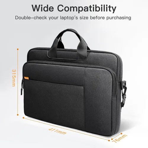 Vista 2 de JETech Funda para laptop de 15 y 15.6 pulgadas, funda impermeable para computadora compatible con MacBook Air/Pro 15/16, Surface Book 3/2 15, Dell