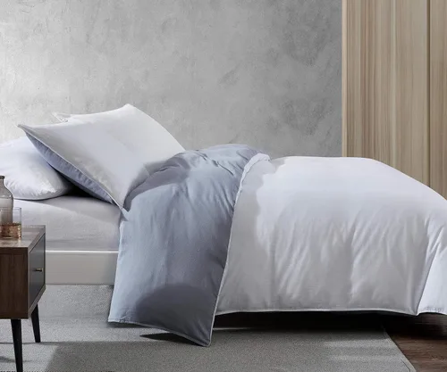 Vista 5 de Kenneth Cole New York - Juego de funda de edredón tamaño Queen, ropa de cama reversible de algodón con fundas a juego, decoración del hogar