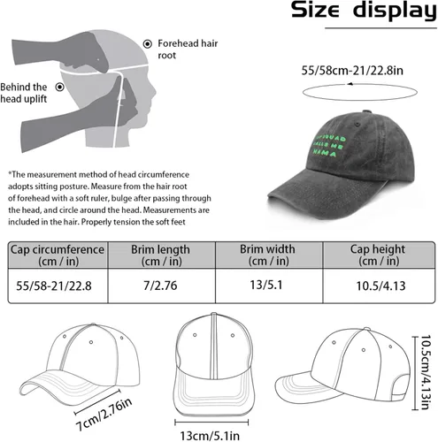 Vista 3 de Mens Baseball Cap Sunflower Funny Cap for Women's Ball Hat Adjustable My Squad Calls me Mama Lids Hat