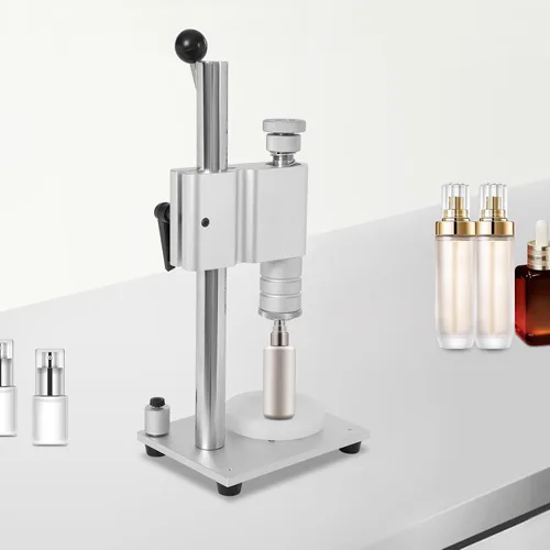 Vista 2 de Máquina tapadora manual de botellas de perfume, herramienta de sellado de tapas de 0.51 pulgadas/0.512 in, máquina taponadora de escritorio