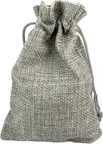 Vista 32 de Palmhomee Paquete de 20 bolsas de regalo de arpillera con cordón, bolsas de joyería de lino, bolsas de yute de boda para joyas y bolsas