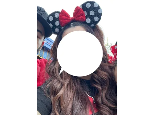 Vista 5 de Diadema con orejas de Minnie Ears con lentejuelas y lazo para el pelo, accesorios para niñas, mujeres, adultos, niños, fiesta de cumpleaños (lunares)