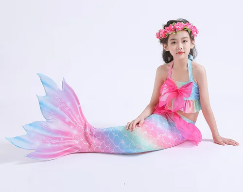 Vista 2 de Kokowaii - Sofisticado traje de baño con cola de sirena para niñas