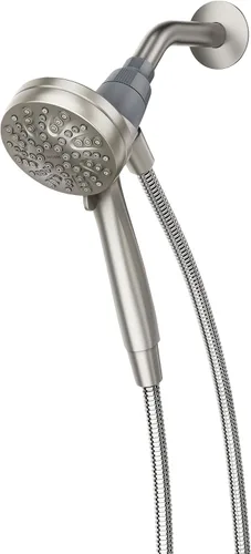 Vista 2 de Moen Engage Magnetix Níquel cepillado resistente a manchas de 3.5 pulgadas, cabezal de ducha de mano desmontable de seis funciones con sistema