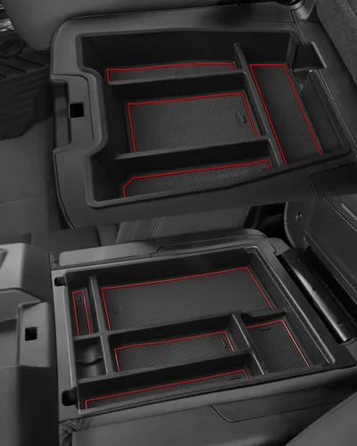 Vista 13 de Bandeja organizadora de consola central de 3 piezas y bandeja de consola compatible con Chevy Silverado 2014-2018/GMC Sierra 1500 y Silverado