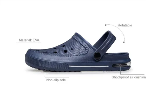 Vista 4 de SILLENORTH Zuecos unisex para jardín, zapatos de agua, zapatos de playa, sandalias con cojín de aire, ligeras, cómodas