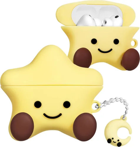 Vista 7 de Joyleop Funda para Airpods Pro 3 – Linda funda divertida para mujeres, niñas y niños 3D Kawaii Capybara Oso Diseño de dibujos animados Funda