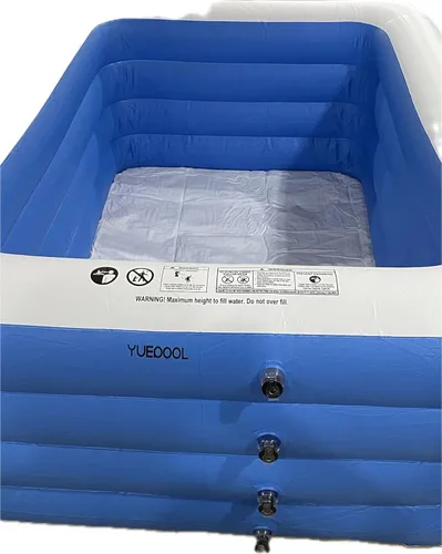 Vista 6 de Piscina inflable, 79 x 58 x 29 pulgadas, piscina familiar gruesa sobre el suelo para exteriores, patio trasero, jardín, fiesta acuática de verano