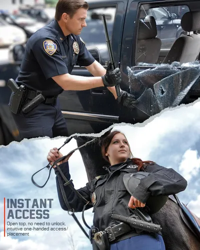 Vista 6 de LIVANS Soporte de bastón para cinturón de servicio, funda de bastón extensible de policía táctica, funda retráctil para bastón telescópico de 21 a