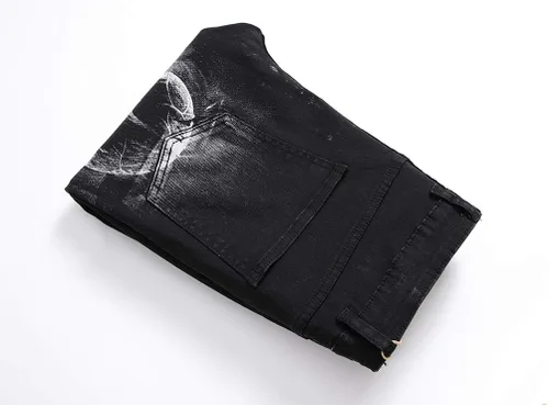 Vista 32 de Enrica Pantalones vaqueros estampados casuales para hombre