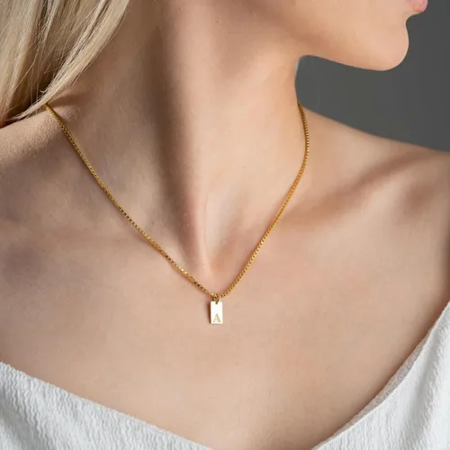 Vista 2 de Collares con iniciales para mujer, delicado collar con inicial de plata personalizada, collar con dije de plata pequeño para mujer, regalo