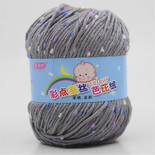 Vista 3 de Paquete de 6 hilos de ganchillo de algodón colorido para tejer suéter súper suave para mantas de bebé y ropa, sombrero, bufanda, 10.58 oz