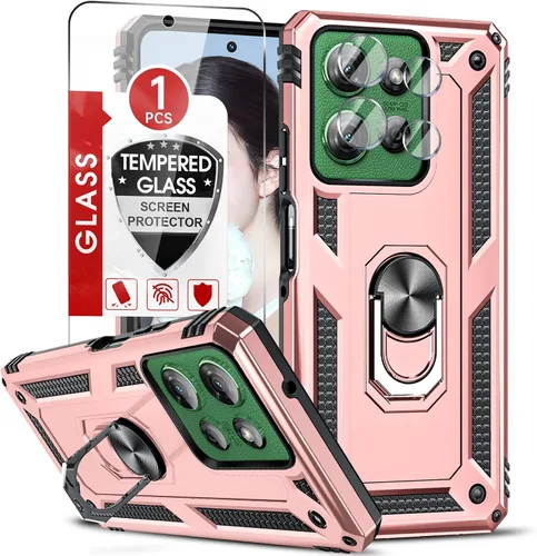 Vista 114 de LeYi Funda para Moto G Stylus 2022 4G (no compatible con 5G), funda para Moto G Stylus con 2 protectores de pantalla, funda protectora de grado Oro