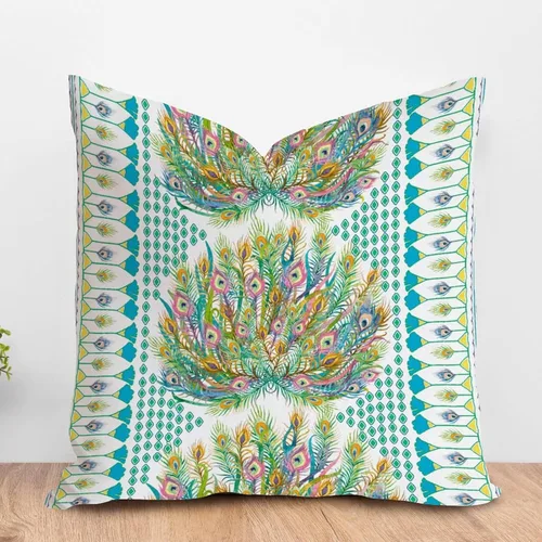 Vista 26 de ArogGeld Funda de cojín con flores verdes y blancas con flores grises y negras y hojas verdes en estilo chinoiserie, funda de almohada cuadrada