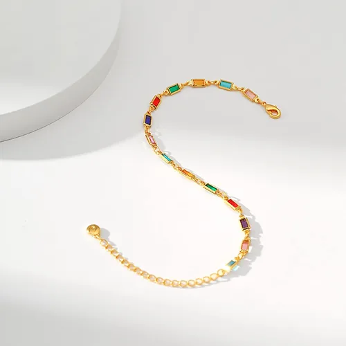 Vista 86 de Delicadas pulseras de oro para mujer, chapado en oro 18, ajustable, mal de ojo, mariposa, cuentas, perla, corazón, turquesa, hecha a mano para mujer
