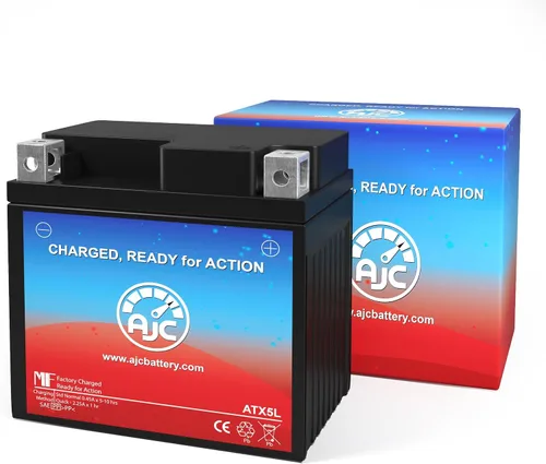 Vista 2 de AJC Batería compatible con EverStart ES5L-BS Powersports Batería
