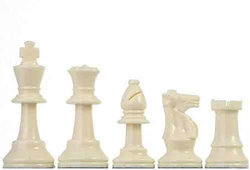 Vista 3 de Juego de piezas de ajedrez, juego de ajedrez internacional portátil de plástico, juego completo de ajedrez en blanco y negro para adultos y niños