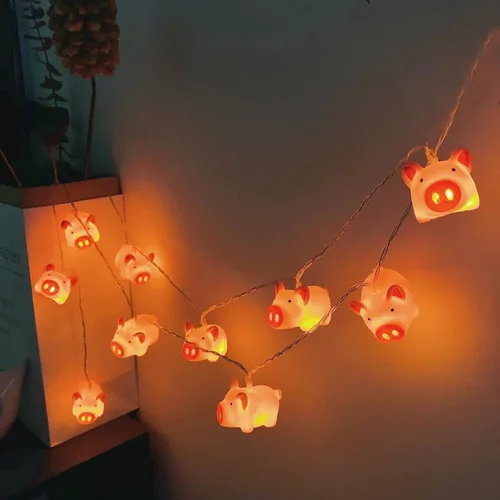 Vista 11 de Guirnalda de luces con forma de rana con enchufe USB y funciona con pilas, para jardín, dormitorio de los niños, árbol de Navidad, decoración
