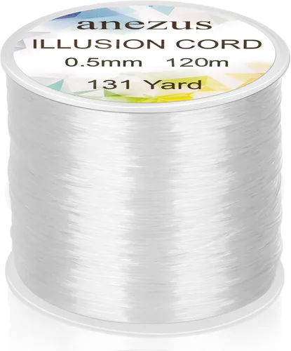 Vista 7 de Anezus Alambre de pesca para colgar, línea de pesca transparente, cuerda invisible, línea de monofilamento fuerte para colgar decoraciones
