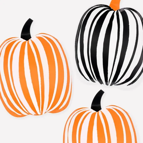 Vista 6 de Meri Meri Platos de papel de Halloween (paquete de 8), platos desechables para fiesta, fiesta de Halloween, niños y adultos, uso en interiores