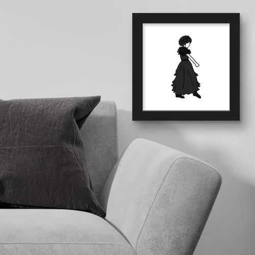 Vista 3 de Trends International Gallery Pops Wednesday - Wednesday Dance #3 - Arte de pared, versión enmarcada negra, 12 x 12 pulgadas