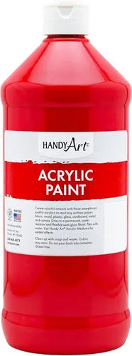 Vista 76 de Handy Art Pintura acrílica, juego de 12 colores, botellas de 16 onzas, acrílico líquido para estudiantes semibrillante, consistencia de flujo
