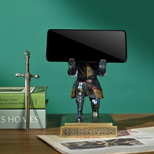 Vista 9 de King's Guard Knight - Soporte para bolígrafos, organizadores de escritorio y accesorios, soporte de resina para lápices como regalo para oficina