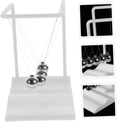 Vista 4 de Yardwe Newton Bolas de Billar Adornos Péndulo Cuna Bolas Física Decoración Balance Péndulo