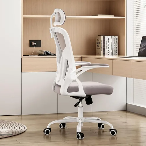 Vista 8 de Ergonomic Office Chair, Home Desk Chair with Adjustable & 30° Rotating Headrest, Vertical Adjustable Lumbar Support, Breathable Mesh Back, Elastic