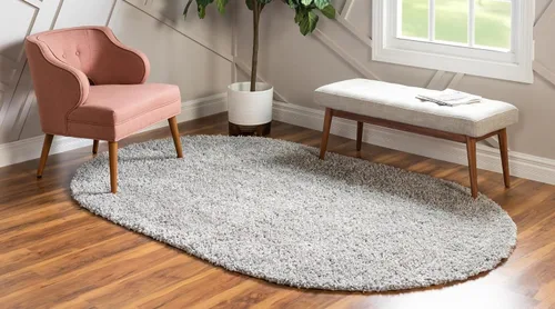 Vista 121 de Unique Loom Colección Davos Shag - Alfombra Lino