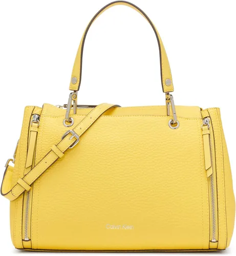 Vista 9 de Calvin Klein Bolso de organización novedoso Bubble Lamb Logotipo de almendra/gris pardo/blanco