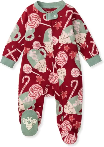 Vista 15 de Burt's Bees Baby Pijama con pies de algodón orgánico para niña Cozy Teddies - Paquete de 1