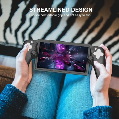 Vista 5 de JDDWIN Funda de silicona compatible con Playstation Portal Remoto, AntideslizanteAnticolisión y Antiarañazos Funda protectora para PS Portal (negro)