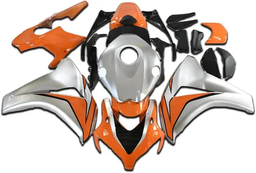 Vista 68 de US STOCK - Carenado blanco rojo naranja apto para Honda 2008-2011 CBR1000RR 006 Blanco Rojo Naranja