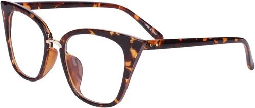 Vista 3 de Beison Lente clara del marco de las gafas de la moda de la MOD del ojo del gato para mujer