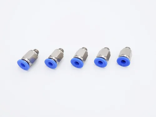 Vista 24 de Conexión de conexión de 1/2" OD x 1/2" macho NPT rosca, línea de agua recta macho neumática, conectores de empuje rápido (paquete de 4)