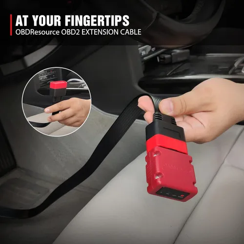 Vista 5 de Cable de extensión OBD2, herramienta profesional de escaneo de diagnóstico automotriz, cable de extensión completo de 16 pines para escáner ODBII