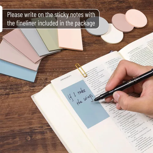 Vista 4 de Mr. Pen- Conjunto de diario bíblico (colección Selah) Complete Faith Journaling Kit with Highlighters, Pens, Sticky Notes, Tabs, Washi Tape &