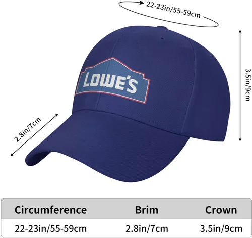 Vista 5 de Gorra de béisbol unisex ajustable Fashion_Lowe'S-Logo-Blue_ Sandwich Cap