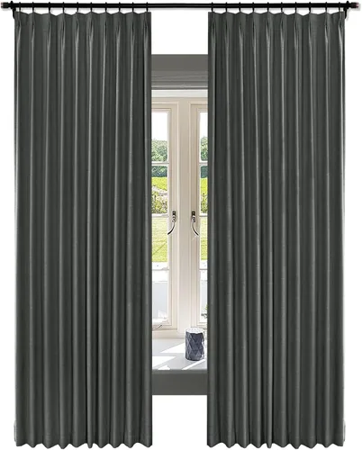 Vista 11 de Fcosie Juego de 2 paneles de cortinas opacas extralargas de 120 pulgadas de largo, cortinas de doble capa para oscurecer la habitación, paneles
