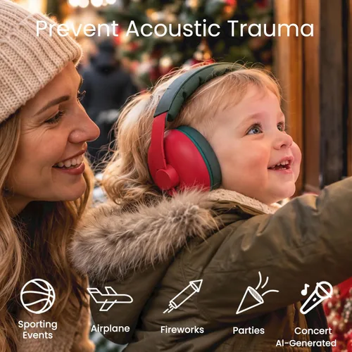 Vista 53 de Auriculares de bebé para protección contra el ruido, color blanco