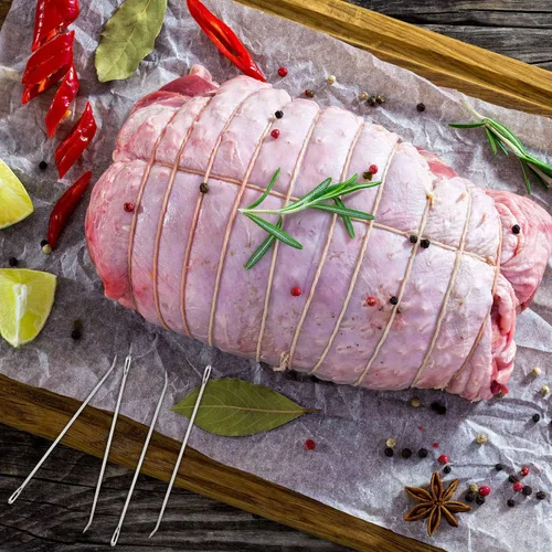 Vista 6 de WILLBOND 6 agujas curvadas de acero inoxidable para asegurar pavos rellenos, pollo, asados y carnes enrolladas