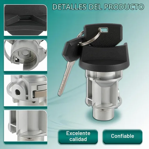 Vista 5 de AUTOKAY Cilindro de encendido y llave para Dodge Ram 1994-1996/Grand Caravan 1993-1995