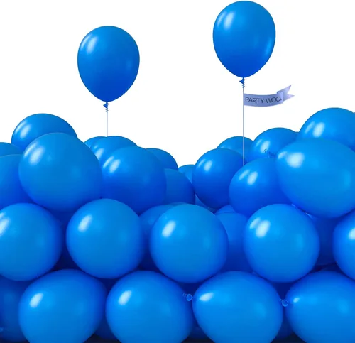 Vista 8 de 120 globos azules de 5 pulgadas y 120 globos blancos, 120 unidades de 5 pulgadas