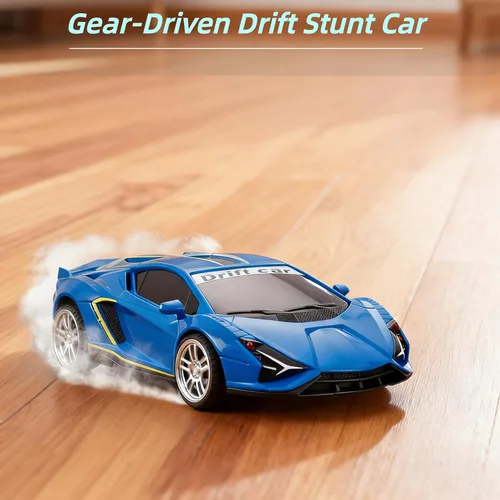 Vista 5 de Inertia Drift - Auto de juguete para niños de 3 a 6 años, modelo de vehículo para niños y niñas, paquete de 2 vehículos impulsados por fricción Push