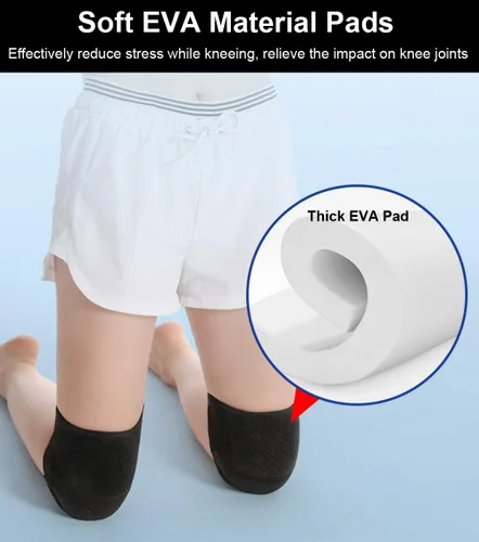 Vista 4 de Rodilleras para mujeres y hombres, rodilleras suaves de baile con bandas ajustables, rodilleras de voleibol para mujeres y hombres, rodilleras
